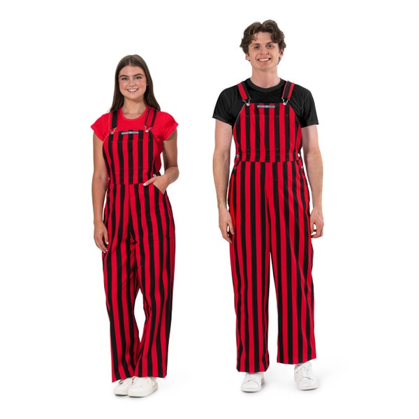 Red/Black Striped Game Bibs Adult O